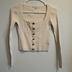 Madewell Ribbed Long Sleeve Crop Top